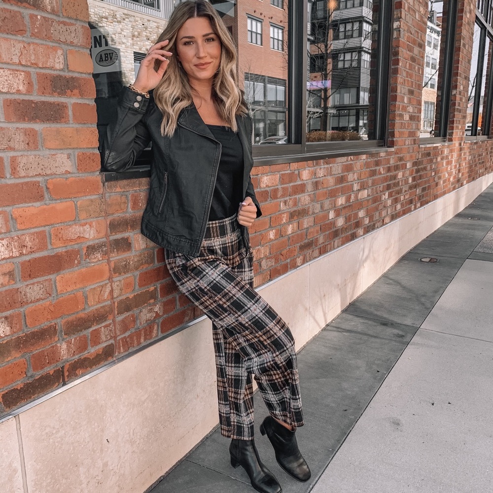 Plaid pants.